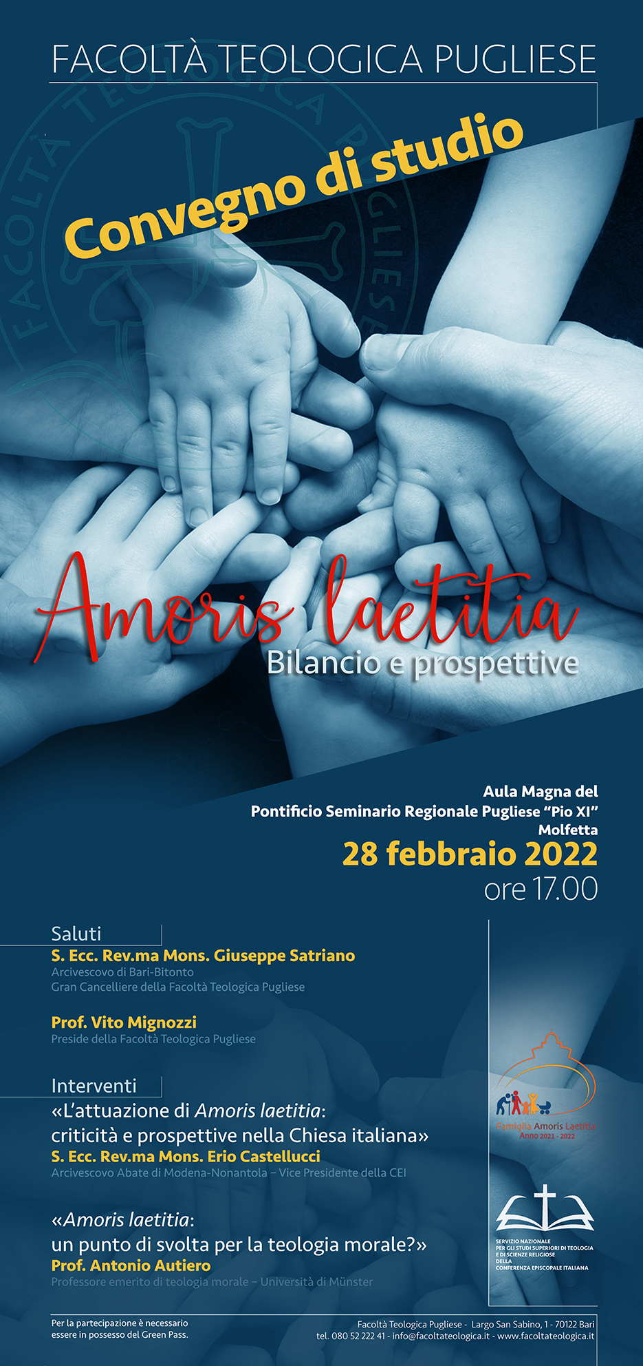 Convegno di Studi
Amoris laetitia - Bilancio e Prospettive
28 febbraio 2022