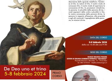 Corso di Formazione
sul pensiero e la teologia
di San Tommaso d'Aquino